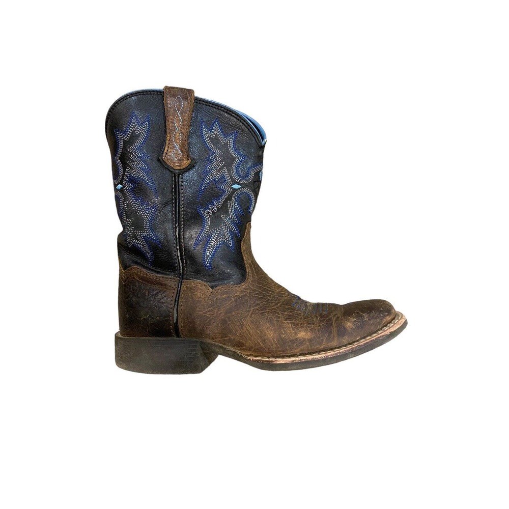 Ariat Kids Tombstone Western Cowboy Boots Earth Brown/Black #10012794 Size 1